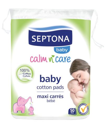 zdjęcie produktu Septona Baby płatki kosmetyczne dla niemowląt wykonane w 100% z bawełny 50 sztuk
