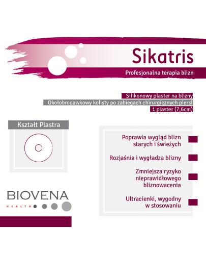 podgląd produktu Sikatris plastry silikonowe okołobrodawkowy kolisty 7,6cm 1 sztuka