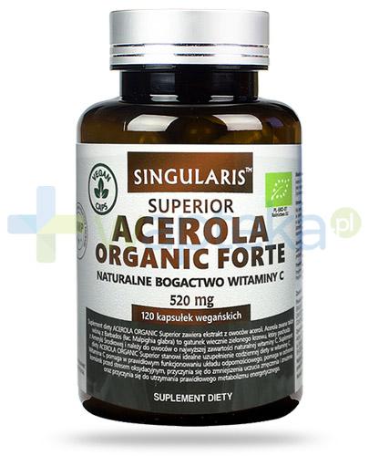 podgląd produktu Singularis Superior Acerola Organic Forte naturalne bogactwo witaminy C 520mg 120 kapsułek 