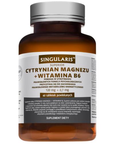 podgląd produktu Singularis Superior cytrynian magnezu + witamina B6 60 tabletek