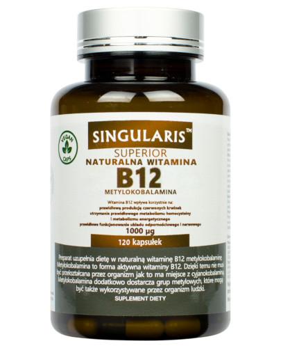 podgląd produktu Singularis Superior Naturalna witamina B12 metylokobalamina 120 kapsułek