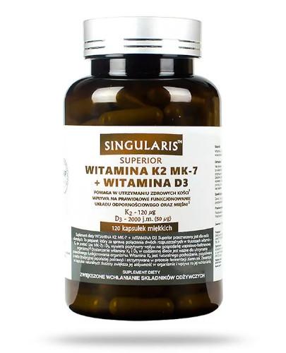 zdjęcie produktu Singularis Superior witamina K2 MK-7 + witamina D3 120 kapsułek