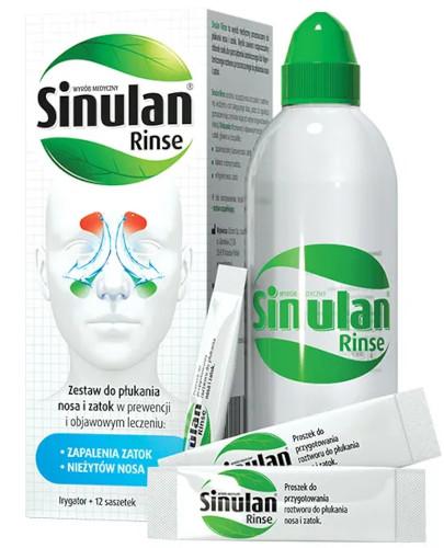 zdjęcie produktu Sinulan Rinse zestaw do płukania nosa i zatok irygator i 12 saszetek