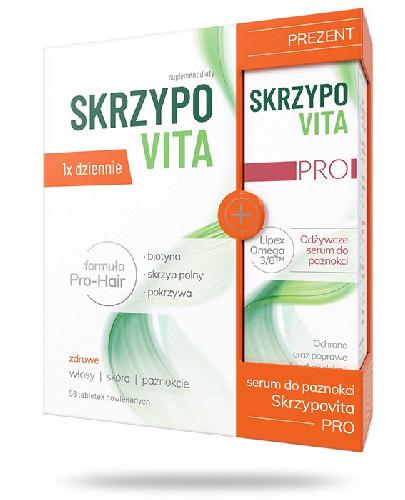 podgląd produktu SkrzypoVita 1x dziennie 56 tabletki + SkrzypoVita PRO odżyw serum do paznokci 7 ml [ZESTAW]