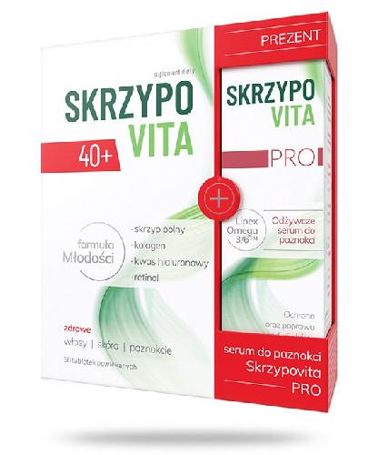 podgląd produktu SkrzypoVita 40+ 56 tabletki + SkrzypoVita PRO odżyw serum do paznokci 7 ml [ZESTAW]