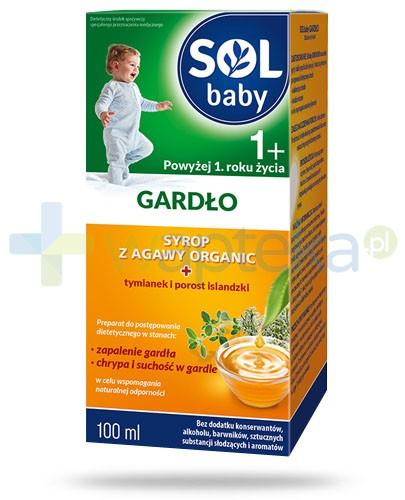 podgląd produktu SOLbaby Gardło syrop z agawy organic dla dzieci 1+ 100 ml