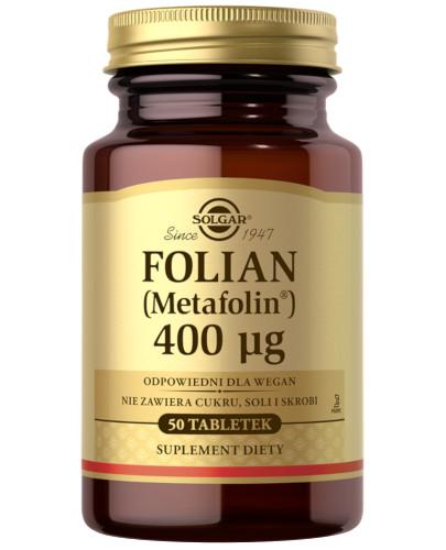 zdjęcie produktu SOLGAR Folian (Metafolin) 400µg 50 tabletek