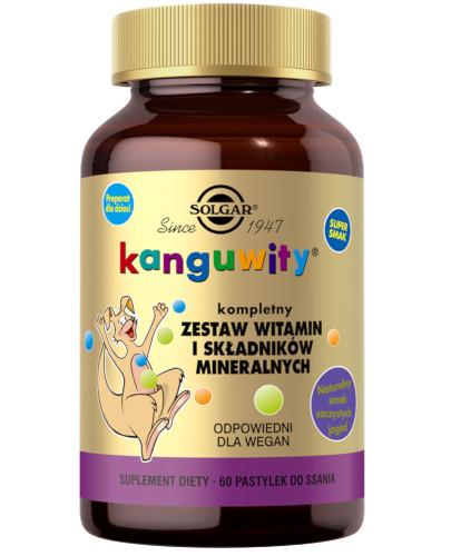 zdjęcie produktu SOLGAR Kanguwity witaminy i minerały smak soczyste jagody 60 pastylek