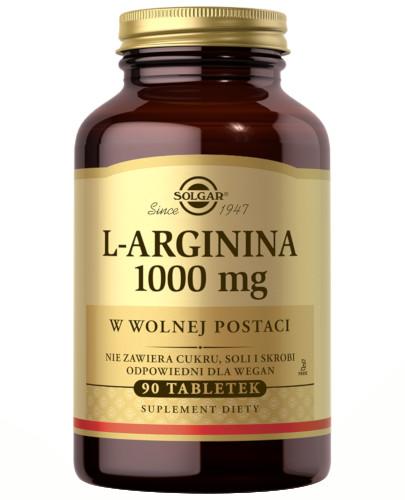 zdjęcie produktu SOLGAR L-arginina 1000 mg w postaci wolnej 90 tabletki