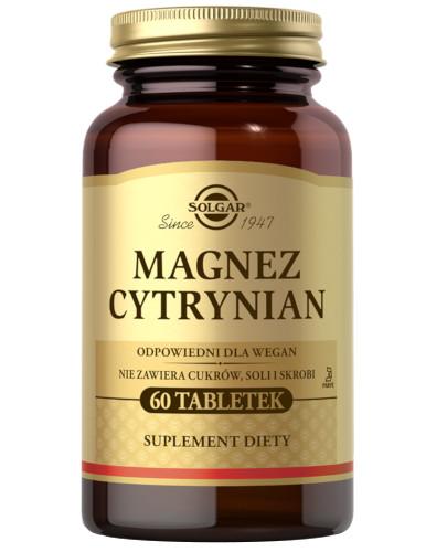 podgląd produktu SOLGAR Magnez cytrynian 60 tabletek