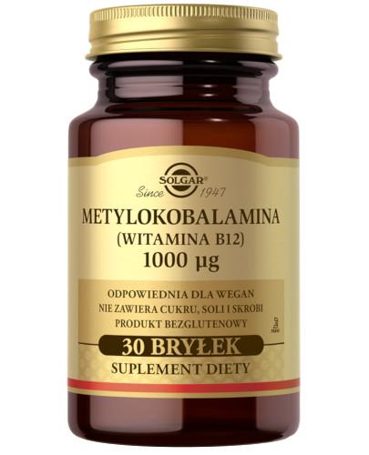 zdjęcie produktu Solgar Metylokobalamina witamina B12 1000 30 bryłek