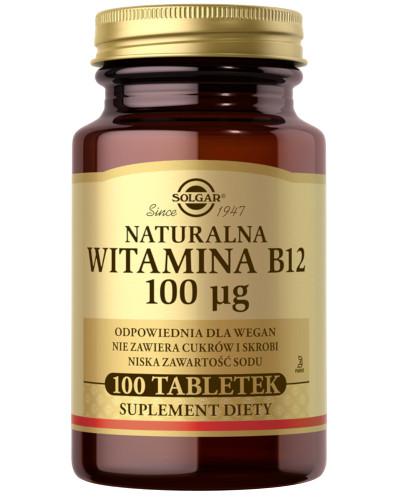 zdjęcie produktu SOLGAR Naturalna witamina B12 100 µg 100 tabletek 