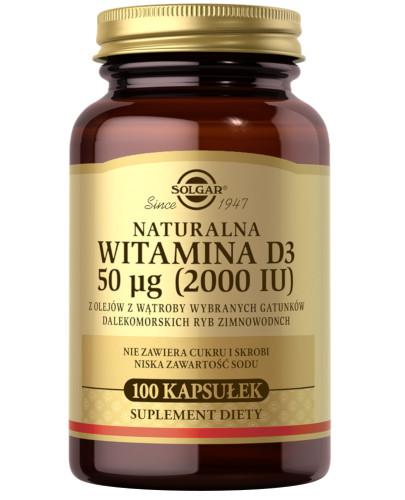 podgląd produktu SOLGAR Naturalna witamina D3 50ug 100 kapsułek