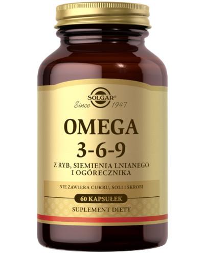 podgląd produktu SOLGAR Omega 3-6-9 z ryb siemienia lnianego i ogórecznika 60 kapsułek 