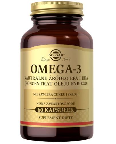 zdjęcie produktu SOLGAR Omega-3 Naturalne źródło EPA i DHA koncentrat oleju rybiego 60 kapsułek