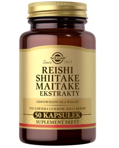 podgląd produktu Solgar Reishi Shiitake Maitake ekstrakty 50 kapsułek