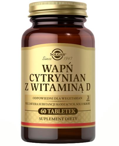 zdjęcie produktu Solgar Wapń cytrynian z witaminą D 60 tabletek