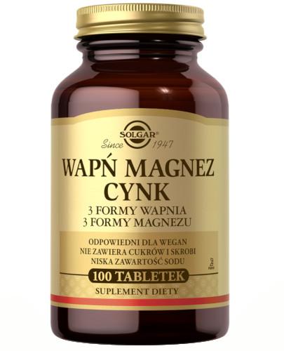 podgląd produktu Solgar Wapń Magnez Cynk 100 tabletek
