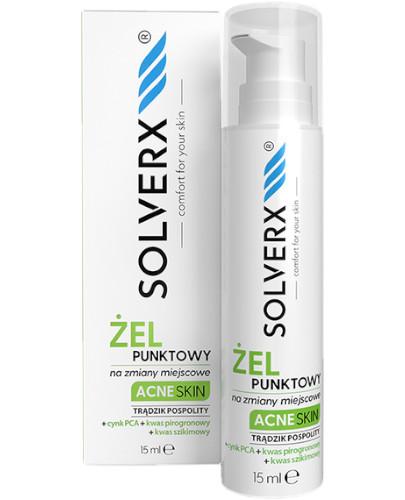 podgląd produktu Solverx Acne Skin żel punktowy na zmiany miejscowe na trądzik pospolity 15 ml