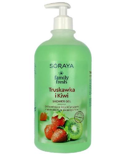 podgląd produktu Soraya Family Fresh odświeżający żel pod prysznic Truskawka i kiwi 1000 ml