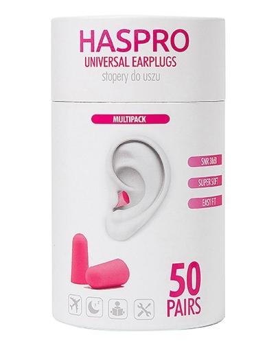 podgląd produktu Stopery do uszu jednorazowe Haspro Tube50 różowe 50 par