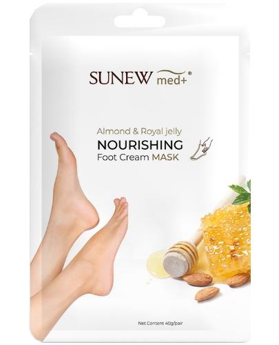 zdjęcie produktu SunewMed+ maska do stóp z olejem ze słodkich migdałów oraz mleczkiem pszczelim 2 sztuki