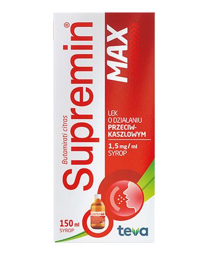 podgląd produktu Supremin Max 1,5 mg/ml syrop o działaniu przeciwkaszlowym 150 ml 