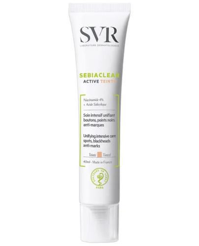 podgląd produktu SVR Sebiaclear Active Teinte ujednolicający krem aktywny redukujący zmiany trądzikowe 40 ml