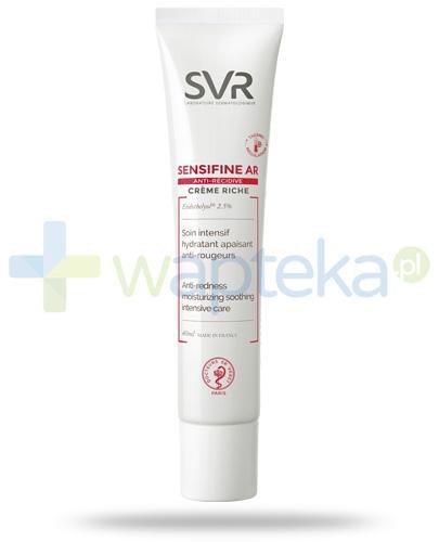 podgląd produktu SVR Sensifine AR Creme Riche odżywczy krem do skóry suchej, naczynkowej ze skłonnością do trądziku 40 ml