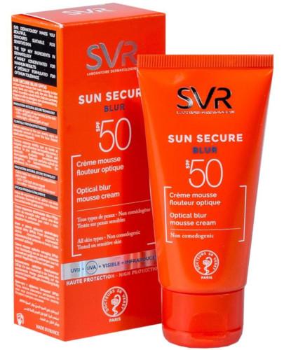 zdjęcie produktu SVR Sun Secure Blur krem w piance SPF50 optycznie ujednolicający koloryt skóry 50 ml