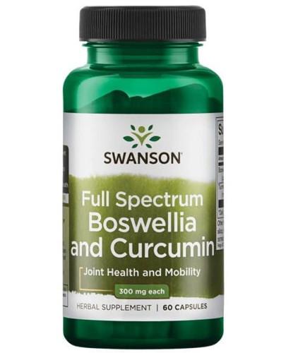 podgląd produktu Swanson Full Spectrum Boswellia & Curcumin 300 mg 60 kapsułek
