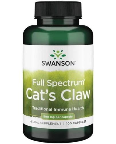 podgląd produktu Swanson Full Spectrum Cat's Claw (Koci Pazur) 500 mg 100 kapsułek