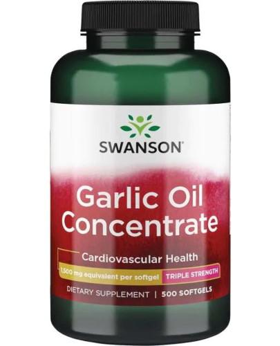 podgląd produktu Swanson Garlic Oil (olej czosnkowy) 1500 mg 500 kapsułek