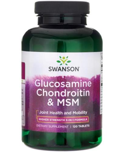podgląd produktu Swanson Glukozamina Chondroityna & MSM 120 tabletek
