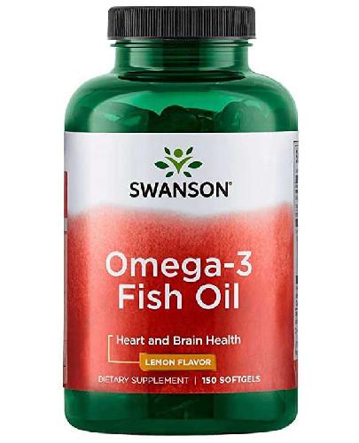 podgląd produktu Swanson Omega 3 Fish Oil smak cytrynowy 150 kapsułek