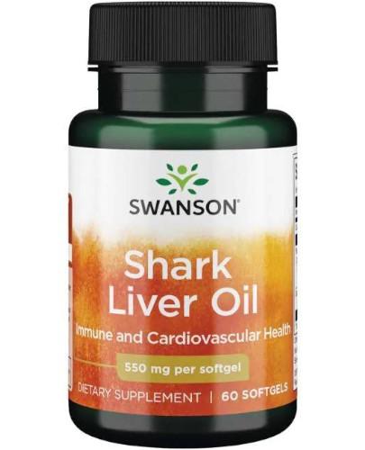 podgląd produktu Swanson Shark liver oil 550 mg 60 kapsułek