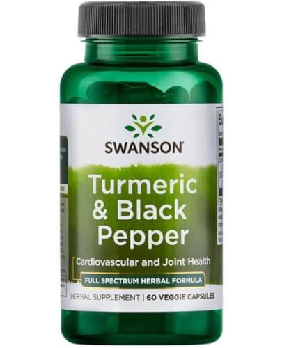 zdjęcie produktu Swanson Turmeric & Black Pepper (kurkuma i czarny pieprz) 60 kapsułek