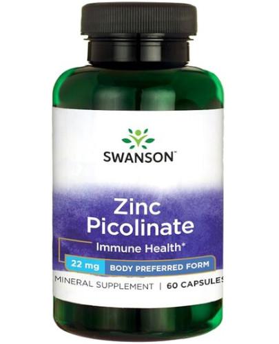zdjęcie produktu Swanson Zinc Picoliante  (pikolinian cynku) 22 mg 60 kapsułek