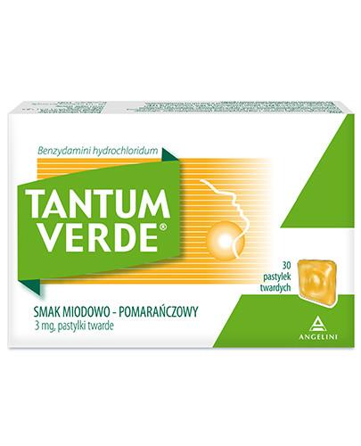 zdjęcie produktu Tantum Verde 3 mg pastylki do ssania smak miodowo-pomarańczowy 30 sztuk
