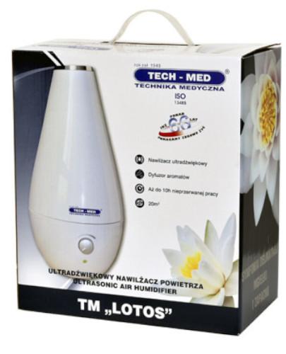 podgląd produktu Tech-Med TM LOTOS ultradźwiękowy nawilżacz powietrza z jonizatorem biały 1 sztuka