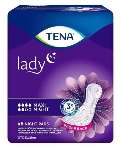 podgląd produktu Tena Lady Maxi Night podpaski anatomiczne 6 sztuk