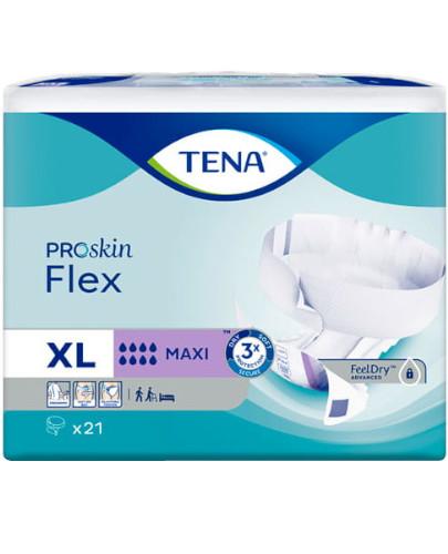 podgląd produktu Tena ProSkin Flex Maxi pieluchomajtki z regulowanym pasem mocującym rozmiar XL 21 sztuk
