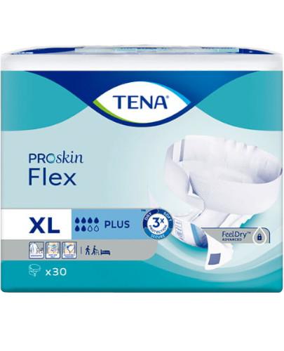 podgląd produktu Tena ProSkin Flex Plus pieluchomajtki z regulowanym pasem mocującym rozmiar XL 30 sztuk