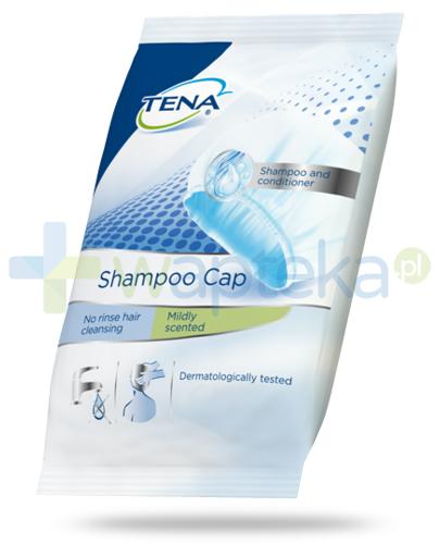 podgląd produktu Tena Shampoo Cap czepek do mycia włosów z szamponem i odżywką 1 sztuka