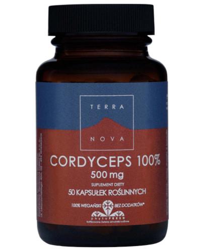 podgląd produktu Terranova Cordyceps 100% 500 mg 50 kapsułek roślinnych