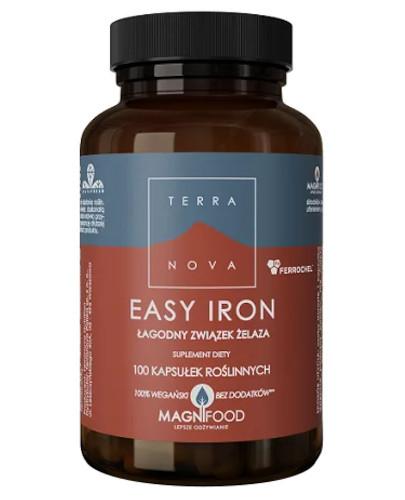 podgląd produktu Terranova Easy Iron łagodny związek żelaza 100 kapsułek roślinnych