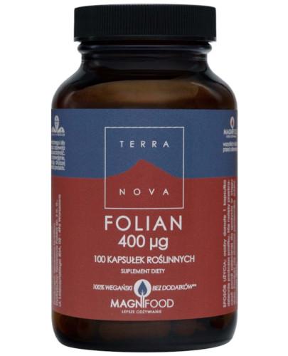 podgląd produktu Terranova Folian 400 µg 100 kapsułek roślinnych