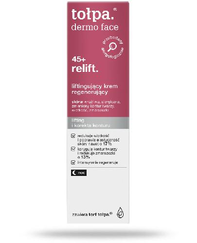 podgląd produktu Tołpa Dermo Face Relift 45+ liftingujący krem regenerujący na noc 40 ml