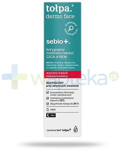 podgląd produktu Tołpa Dermo Face Sebio+ korygujący niedoskonałości CICA-KREM 40 ml