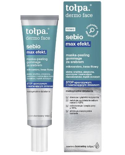 zdjęcie produktu Tołpa Dermo Face Sebio Max Efekt maska-peeling gommage ze srebrem 40 ml